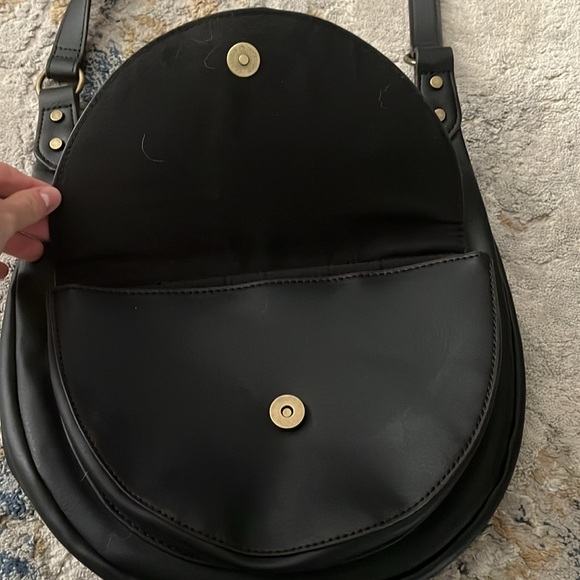 Ana Black Faux Leather Crossbody Purse - Picture 3 of 5